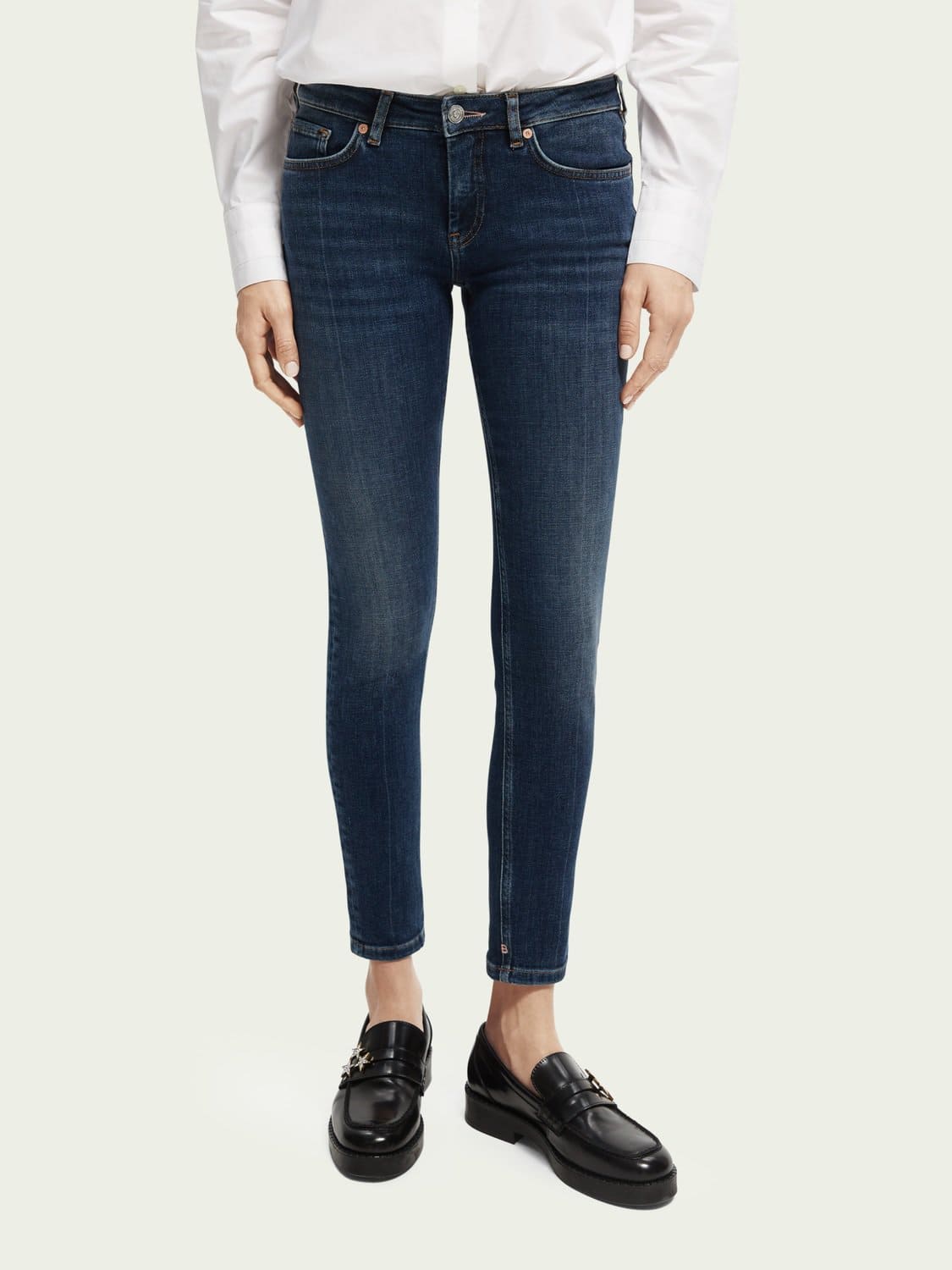 Scotch and Soda Noa Indigo Lightweight Trouser in Blue Moon