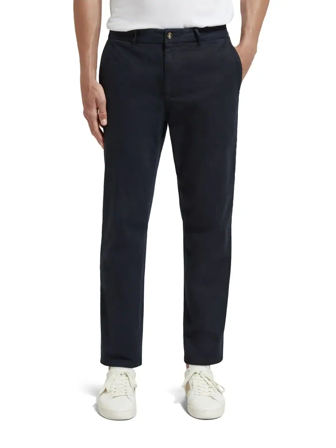 Scotch & Soda Men's Chino Trousers Drift - Regular Tapered Kepered Chino, moss green, 31 W / 32 L